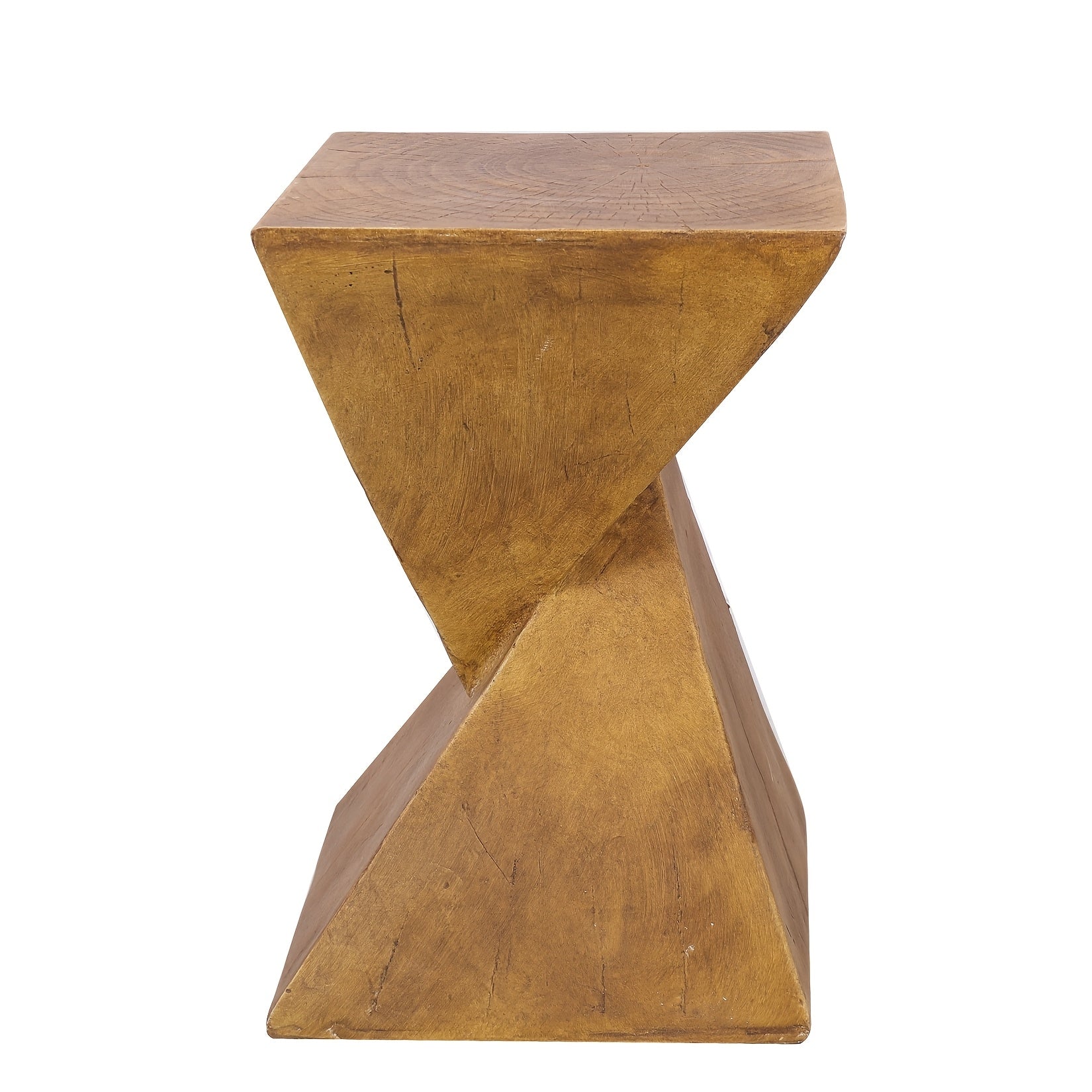 AESOME Z-Shaped Side Table & Stool - Multifunctional Lightweight Concrete Outdoor\u002F end table with Z-Shaped frame, Square Concrete Top & Stool - Natural Portable Accent table for Patio, Garden, Bedroom - Assembly Required